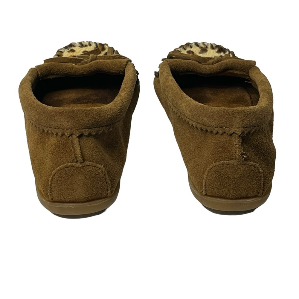 Minnetonka Calf Hair Animal Print Cheetah Soft‎ Leather Womens 8 Mocassin Shoes - Picture 4 of 7